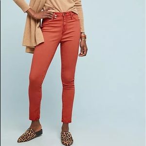 Women’s AG High Rise Abbey Ankle Jean, Color Tangerine, Size 25R